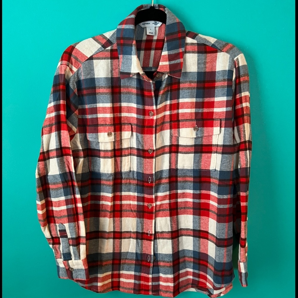 Old Navy boyfriend fit flannel shirt